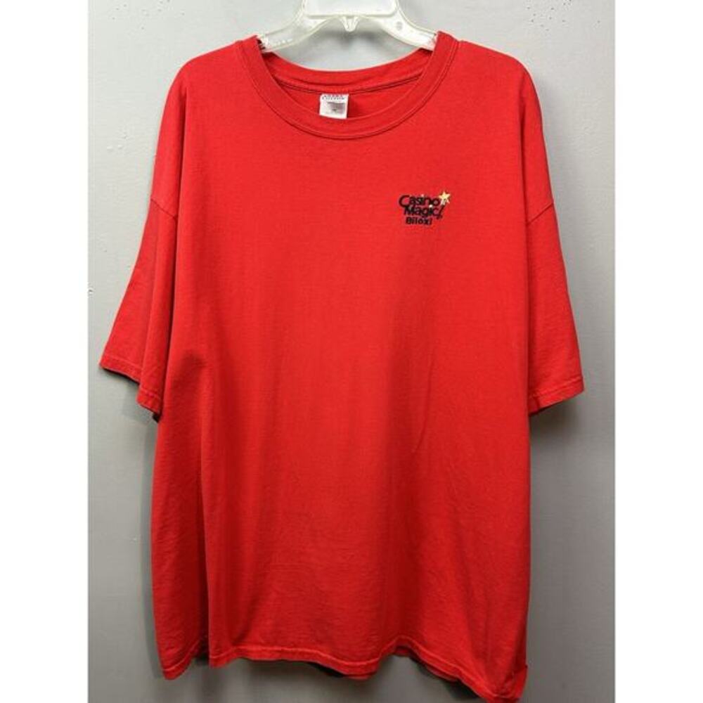 Vintage Casino Magic‎ Biloxi Shirt Tee Menx XXL Red Embroidered Gildan